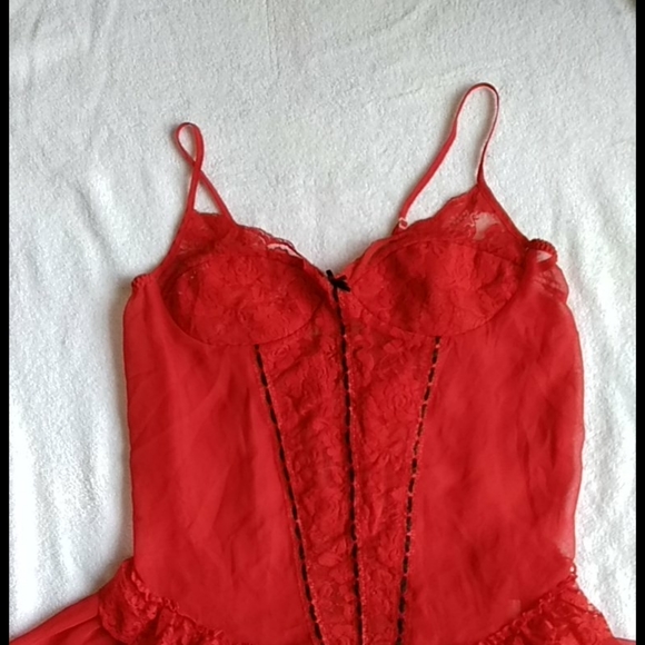 Women's lingerie size Large Lace Red short - Picture 2 of 5